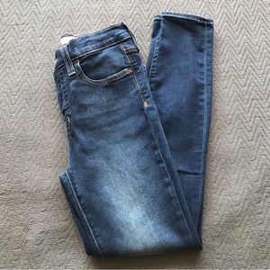 Madewell 9” Mid Rise Skinny 26 Dark Wash High Rise Zip Fly Great Jeans Denim